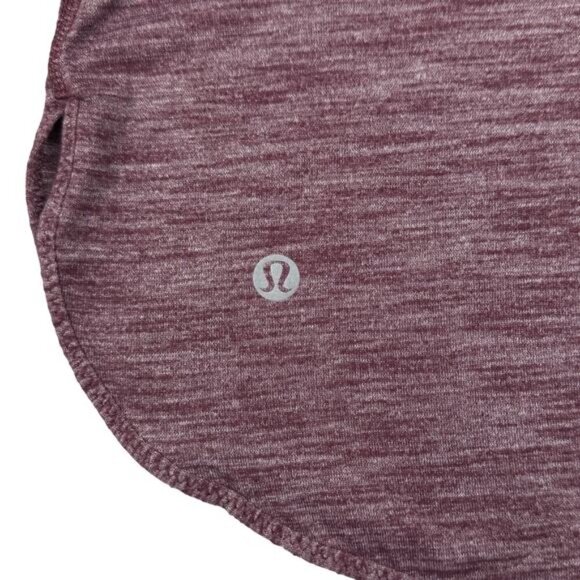 LULULEMON What The Sport Singlet II Sz 8 Heathered Bordeaux Drama - Picture 6 of 7